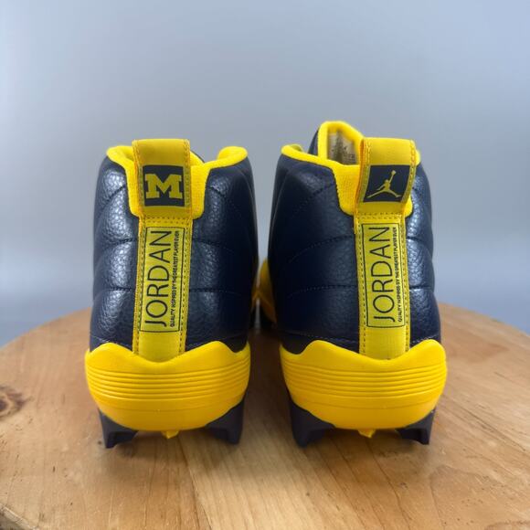 Mens 16 - Jordan 12 Savage 3 UM P 'University of Michigan'‎ PE Football Cleats - Picture 4 of 8